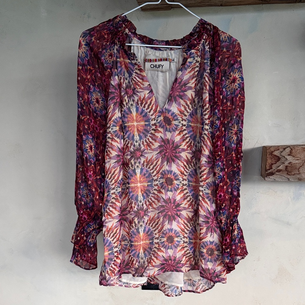 CHUFY Lena Blouse Bohemian Romantic puff sleeve